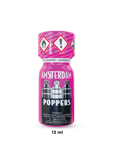 Image de poppers AMSTERDAM 13ml, petit format puissant pour sensations intenses-1