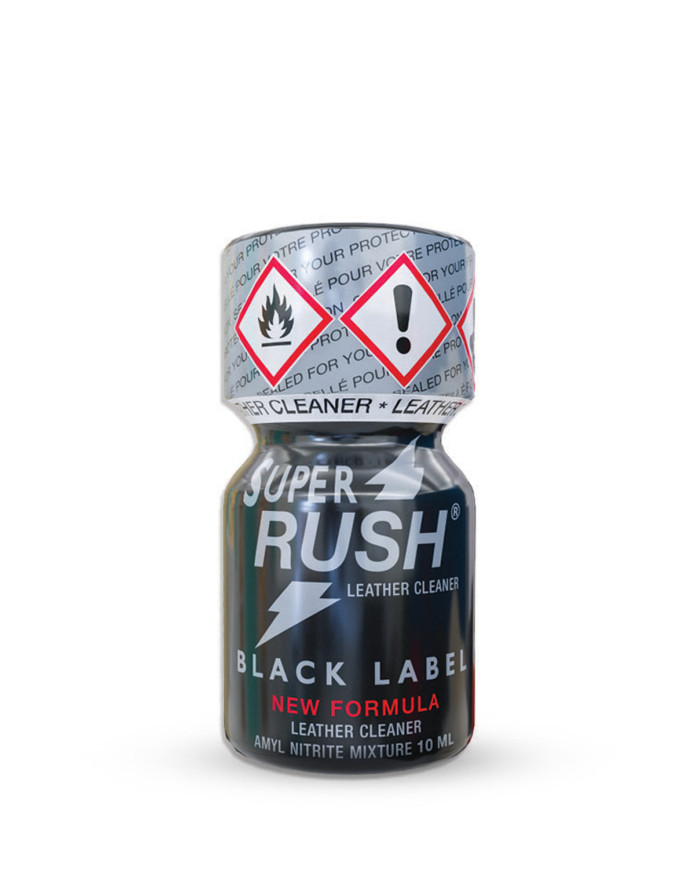 Image de SUPER RUSH BLACK LABEL 10ml, poppers petit format puissant et rapide-1