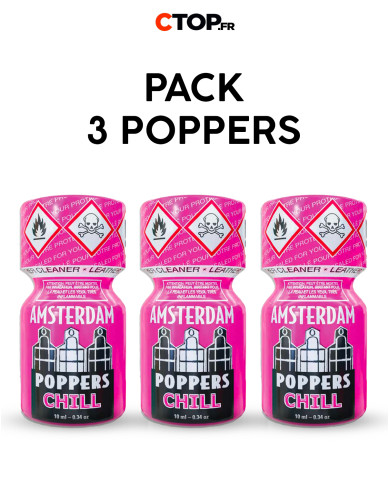 Pack 3 Poppers Amsterdam 10ml en offre spéciale-1