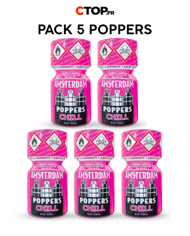 Image Pack 5 Poppers Amsterdam 10ml - Achat en ligne-1