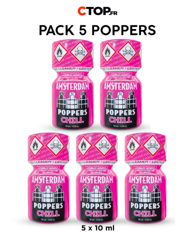 Image Pack 5 Poppers Amsterdam 10ml - Achat en ligne-2