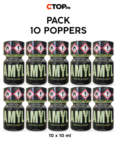 Pack 10 Poppers Amyl 10ml pour sensations intenses et durables-1