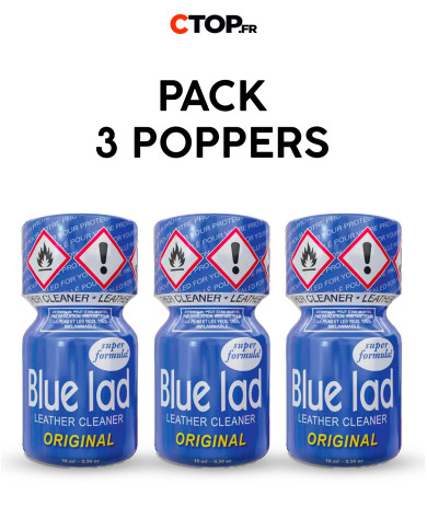 Pack 3 Poppers Bleu LAD 10ml - Image du produit-1