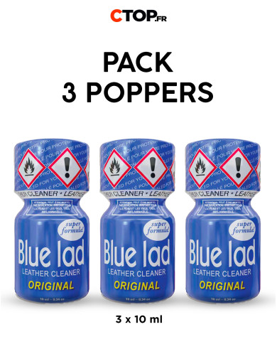 Pack 3 Poppers Bleu LAD 10ml - Image du produit-2
