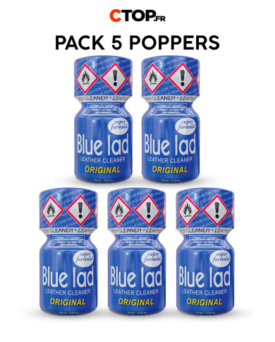 Image Pack 5 Poppers Bleu LAD 10ml - Achat en Ligne-1