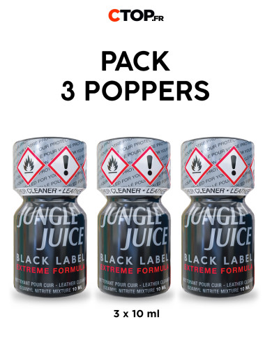 Pack 3 Poppers Jungle Juice Black Label 10ml intensifie les expériences et moments de plaisir-1
