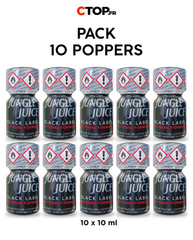 Pack 10 Poppers Jungle Juice Black Label 10ml visual-2