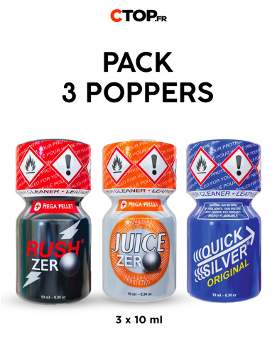 Image du Pack 3 Poppers Zero 10ml - Intensité et Qualité-2