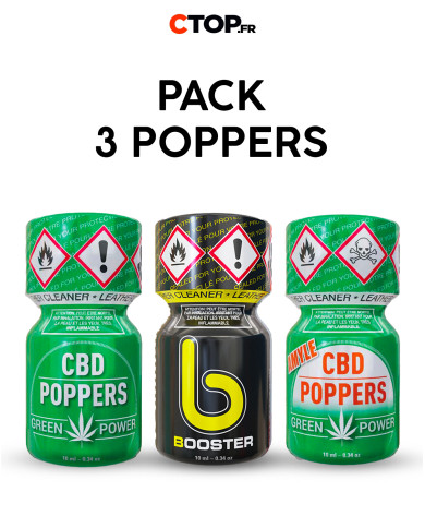Pack 3 Poppers Green 10ml Aroma - Image du produit-2