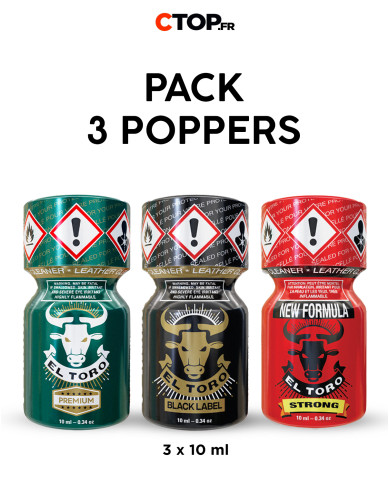 Image du Pack 3 Poppers El Toro 10ml - Achetez Maintenant-2
