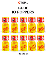 Pack 10 Poppers Rush Jaune 10ml | Offre Exclusive sur Packs de Poppers