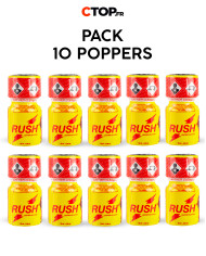 Pack 10 Poppers Rush Jaune 10ml | Offre Exclusive sur Packs de Poppers