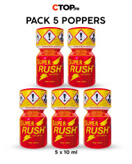 Pack 5 Poppers Super Rush - 10ml | Achat Avantageux Poppers en Pack