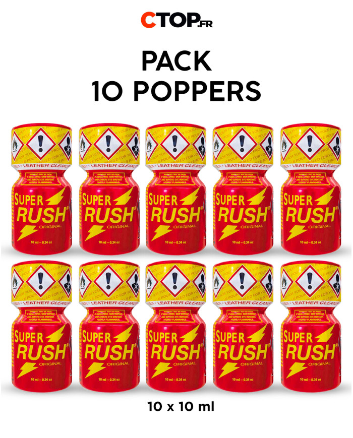 Pack 10 Poppers Super Rush 10ml - Achetez en Gros et Économisez
