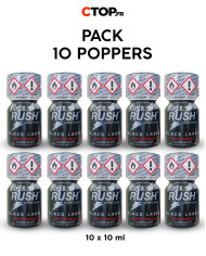 Pack 10 Poppers Super Rush Black Label 10ml | Achat en Ligne