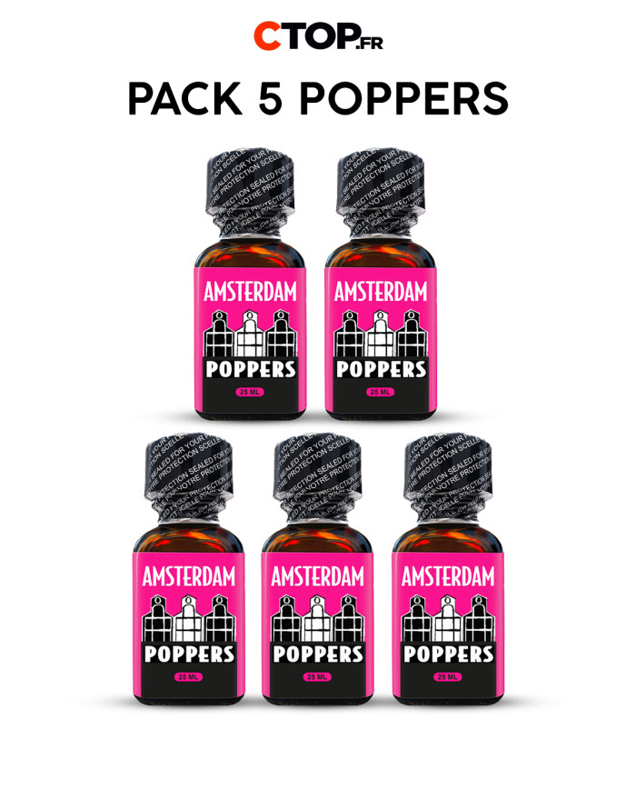 Pack 5 Poppers Amsterdam 25ml | Achetez en Gros et Économisez | Meilleure Offre
