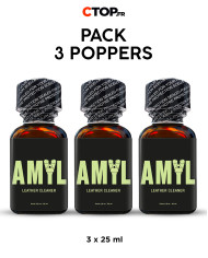 Pack 3 Poppers Amyl 25ml - Achat Poppers Puissants en Lot | Catégorie Pack de Poppers