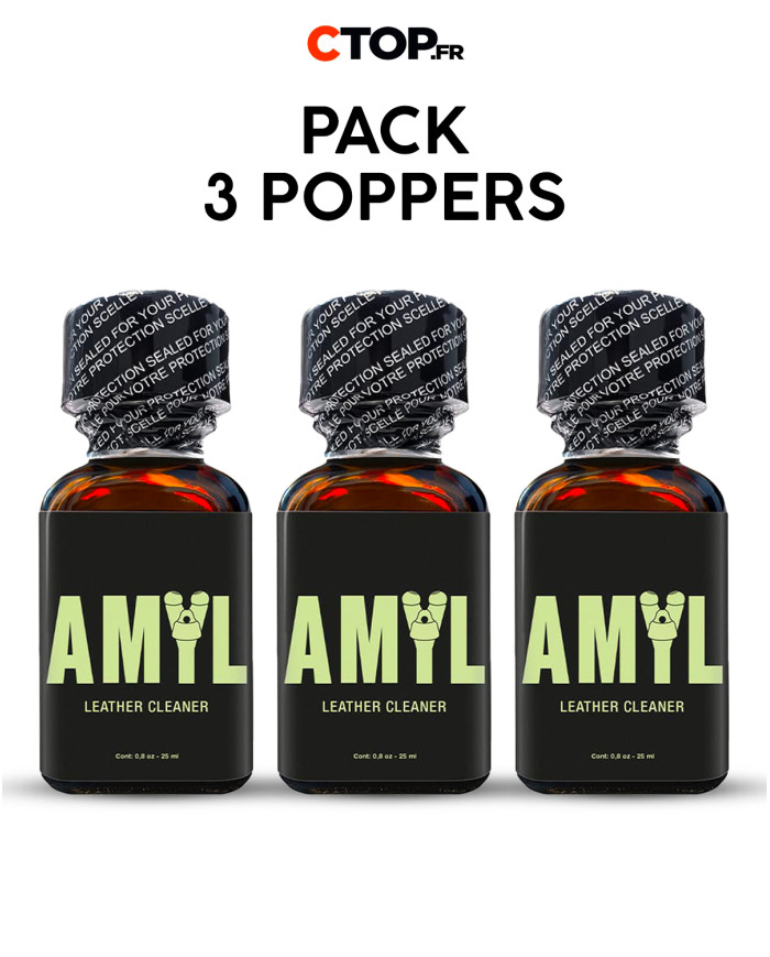 Pack 3 Poppers Amyl 25ml - Achat Poppers Puissants en Lot | Catégorie Pack de Poppers