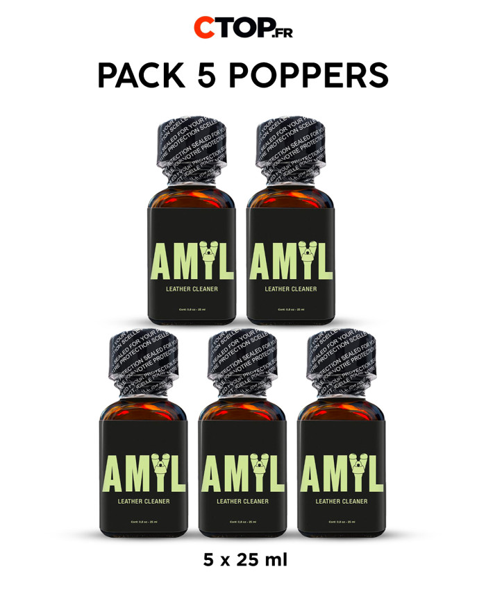 Pack 5 Poppers Amyl 25ml | Achetez en Ligne | Catégorie Pack de Poppers