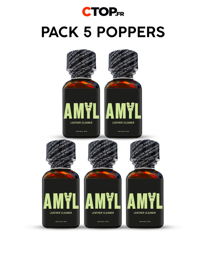 Pack 5 Poppers Amyl 25ml | Achetez en Ligne | Catégorie Pack de Poppers