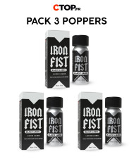 Pack 3 Poppers Iron Fist Black Label 30ml | Meilleur Prix & Qualité | Achat Pack de Poppers