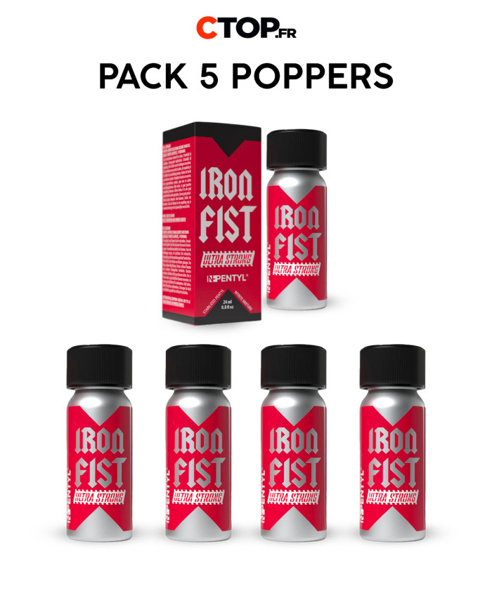 Pack 5 Poppers Iron Fist Ultra Strong 30ml - Achat en Ligne | Catégorie Pack de Poppers