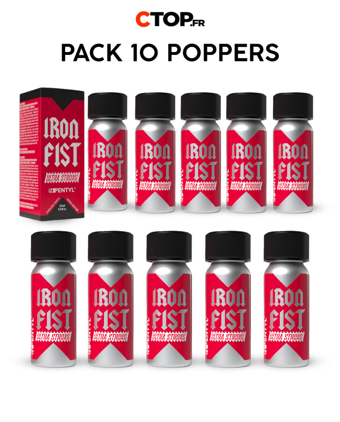 Pack 10 Poppers Iron Fist Ultra Strong 30ml - Achetez en Ligne | Catégorie Pack de Poppers