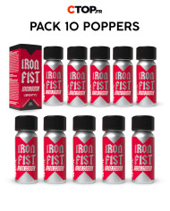 Pack 10 Poppers Iron Fist Ultra Strong 30ml - Achetez en Ligne | Catégorie Pack de Poppers