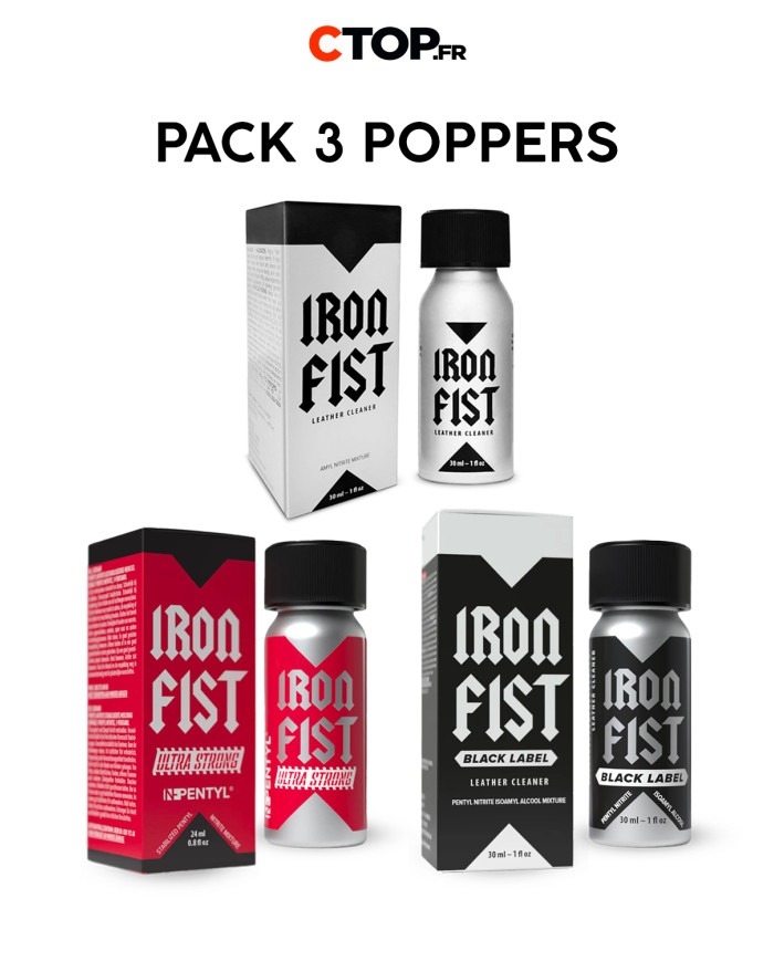 Pack 3 Poppers Iron Fist Colors 30ml - Achat Avantageux de Poppers en Pack