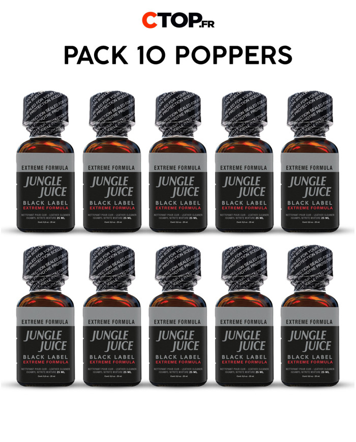 Pack 10 Poppers Jungle Juice Black Label 25ml - Achetez en Gros et Économisez