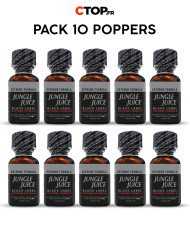 Pack 5 Poppers Jungle Juice Black Label 25ml - Achat Pack de Poppers - Offre Spéciale