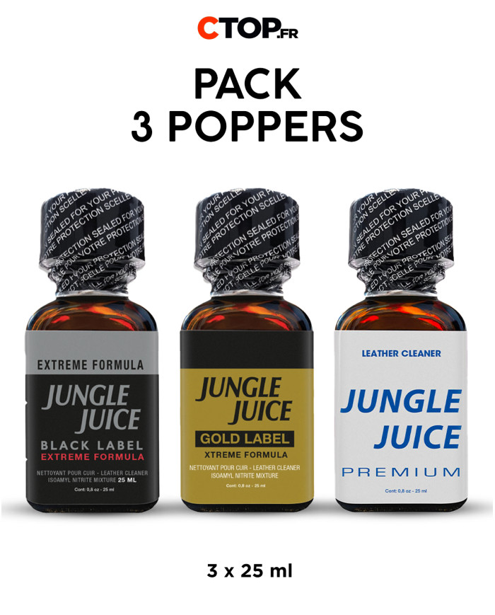Pack de 3 Poppers Jungle Mix 25ml - Achat Poppers en Ligne