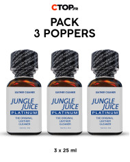 Pack 3 Poppers Jungle Juice Platinium 25ml - Achetez en Ligne | Catégorie Pack de Poppers