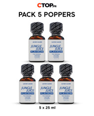 Pack 5 Poppers Jungle Juice Platinium 25ml | Achat Poppers Puissant