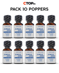 Pack 10 Poppers Jungle Juice Platinium 25ml - Achat Poppers en Ligne