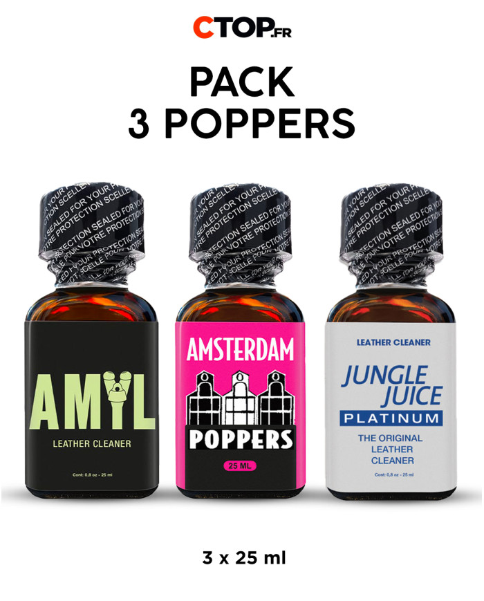 Pack 3 Poppers Mix - 25ml | Achetez en Ligne | Catégorie Pack de Poppers