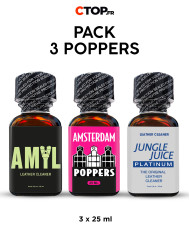 Pack 3 Poppers Mix - 25ml | Achetez en Ligne | Catégorie Pack de Poppers