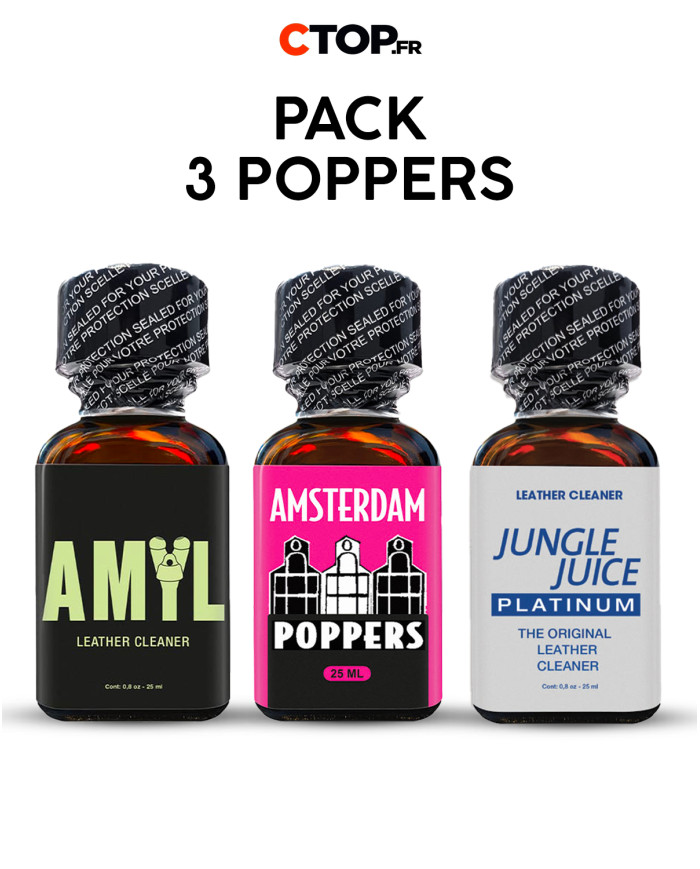 Pack 3 Poppers Mix - 25ml | Achetez en Ligne | Catégorie Pack de Poppers