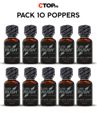 Pack 5 Poppers Super Rush Black Label 25ml - Achat Pack de Poppers Puissants
