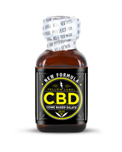 Image du COME BASED DILATE 25ml, poppers grand format noir et jaune-1