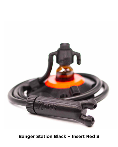 Image de la XTRM Banger Station Black avec Insert Red S, inhalateur de haute qualité pour expérience optimale-2